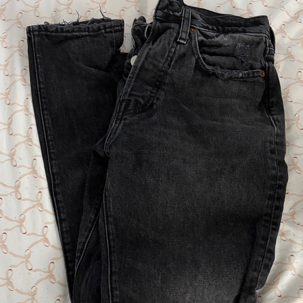 Abercrombie & Fitch Men's Dark Gray Relaxed Jeans